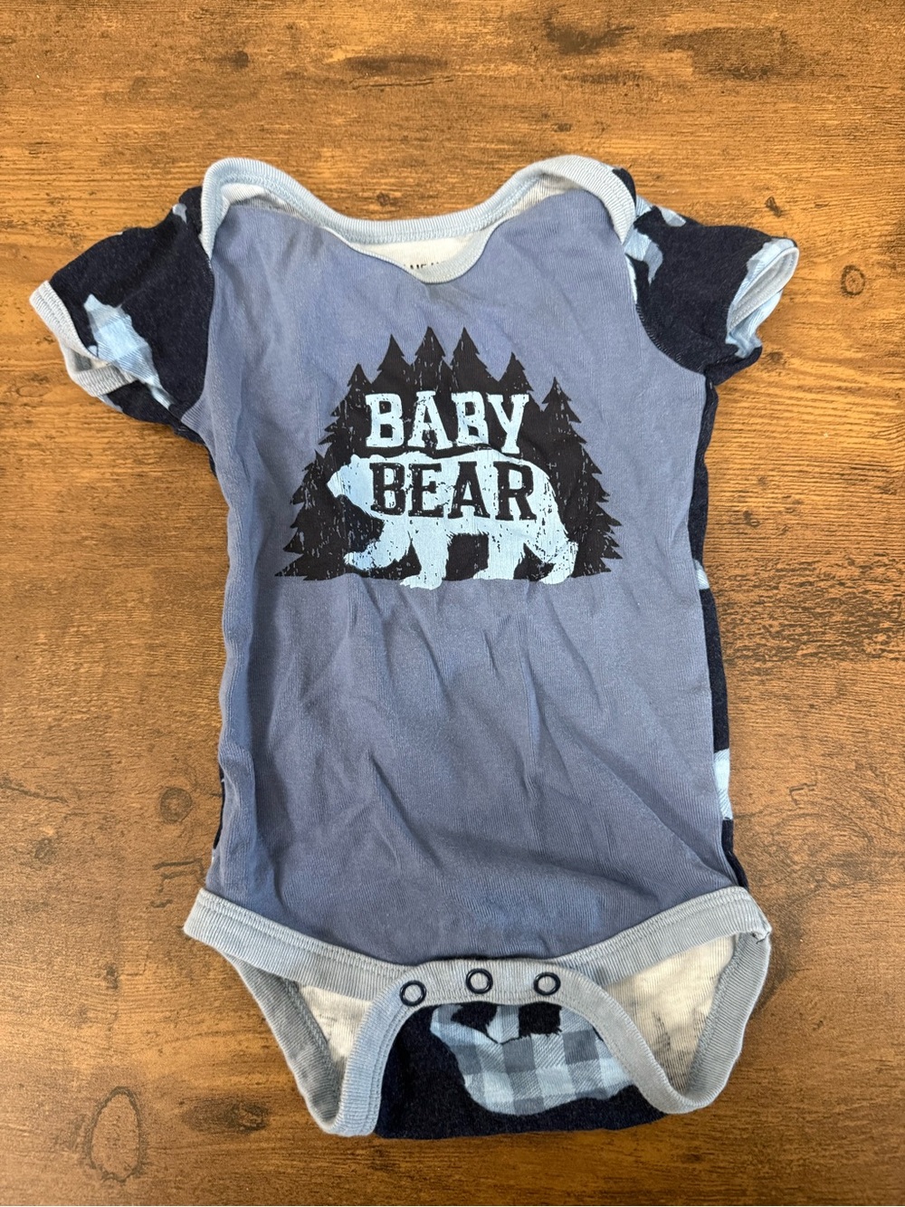 ⭐️5 for $20⭐️Baby Bear Blue Short-Sleeve One-Piece Bodysuit 6-12M